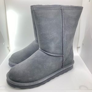 BEARPAW Charcoal Elle Short Wide
Suede Boot 10W